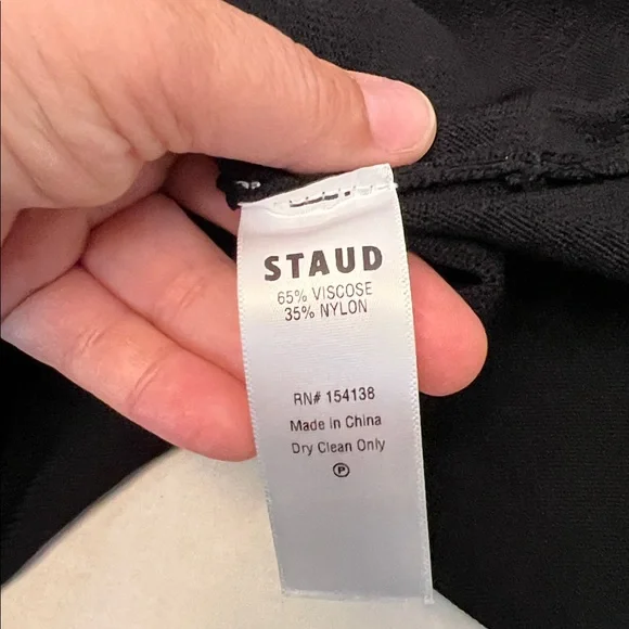 STAUD SUZEL BLACK KNIT  LONG SLEEVE MAXI DRESS SMALL - Picture 13 of 14
